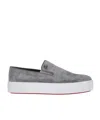 Christian Louboutin Round Head Low Upper Board Shoes In Gray