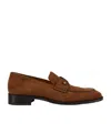 Christian Louboutin Chambelimoc Leather Loafers In Brown