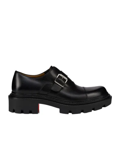 CHRISTIAN LOUBOUTIN BUCKLE-FASTENING LEATHER SHOES