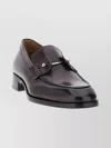 Christian Louboutin Round Toe Loafers Featuring Buckle Detail In Black