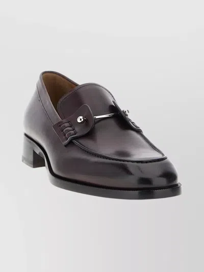 CHRISTIAN LOUBOUTIN ROUND TOE LOAFERS FEATURING BUCKLE DETAIL