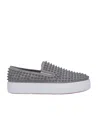 Christian Louboutin Round Toe Low-top Casual Shoes In Gray