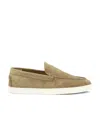 Christian Louboutin Round-toe Suede Loafers In Green