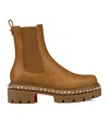 Christian Louboutin Round-toed Ankle Boots In Brown