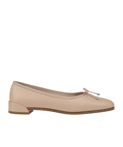 Christian Louboutin Round-toed Ballet Flats In Neutral