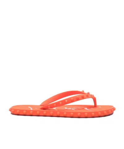 CHRISTIAN LOUBOUTIN CHRISTIAN LOUBOUTIN STUDDED FLIP-FLOPS  SLIDES