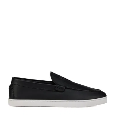 Christian Louboutin Neocl Logo-embossed Leather Boat Shoes In Animal Print