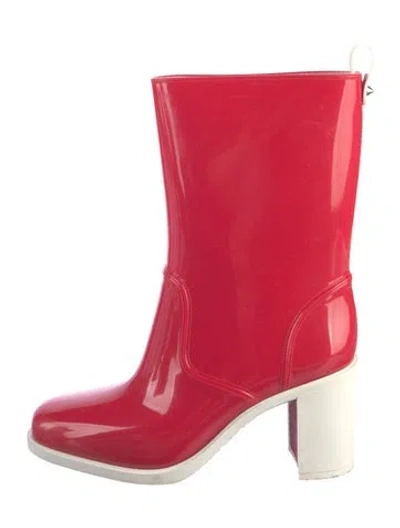 Pre-owned Christian Louboutin Rubber Rain Boots In Multi