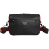 Christian Louboutin Ruisbuddy Leather Crossbody Bag In Black/loubi/black