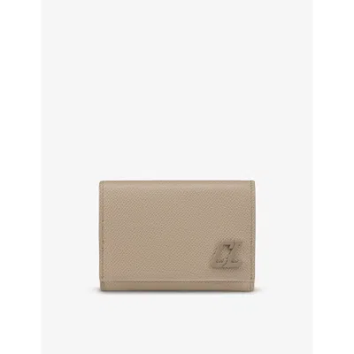 Christian Louboutin Saharienne Groovy Trifold Logo-plaque Leather Wallet In Brown