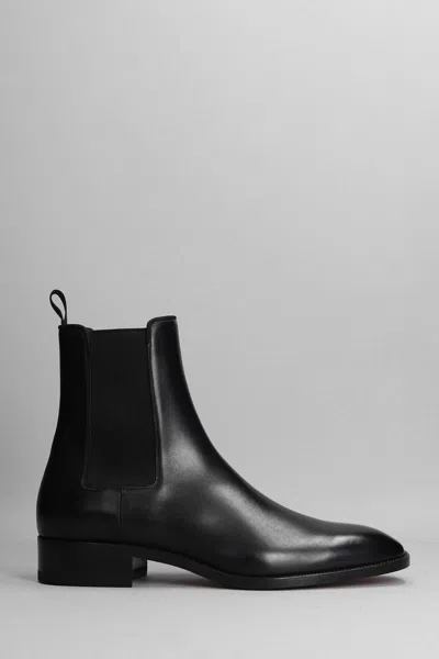 Christian Louboutin Samson Flat Ankle Boots In Black