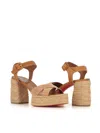 Christian Louboutin Calakala 70 Nubuck And Suede Espadrille Platform Sandals In Beige