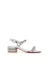 Christian Louboutin Sandal Pyrasand 30 In Silver