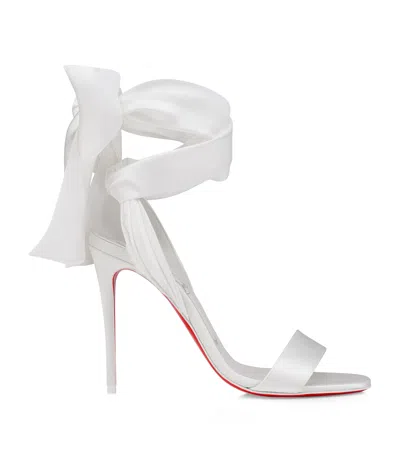 Christian Louboutin Sandale Du Désert Silk Sandals 100 In White