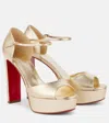 Christian Louboutin Sandaloo 130mm Metallic-leather Platform Sandals
