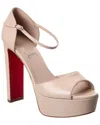 Christian Louboutin Sandaloo 130 Leather Platform Sandal In White