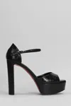 Christian Louboutin Sandaloo 130mm Patent Leather Sandals In Black