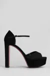 Christian Louboutin Sandaloo Leather Platform Sandals 130 In Black