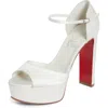 Christian Louboutin Sandaloo Silk Satin Platform Sandal
