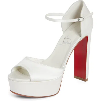 Christian Louboutin Sandaloo Silk Satin Platform Sandal