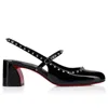 Christian Louboutin Mid Heel Pumps Studded Embellishments In Black