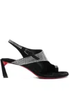 Christian Louboutin Women Viva Condora Mule Slingback T 55 Sandalo Con Tacco In Black