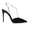 Christian Louboutin Sandals In Black/lin Multi