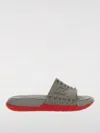 Christian Louboutin Easygoing Open Toe Mules With Spiked Detailing In Gray
