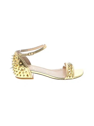 Pre-owned Christian Louboutin Sandals In Gold