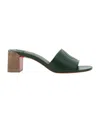 Christian Louboutin So Cl 55 Leather Mule In Green