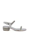 Christian Louboutin Sandal Pyrasand 30 In Silver