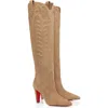 Christian Louboutin Santia 85mm Suede Boots In Lionne