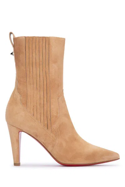 Christian Louboutin Santigag Leather Boots In Brown