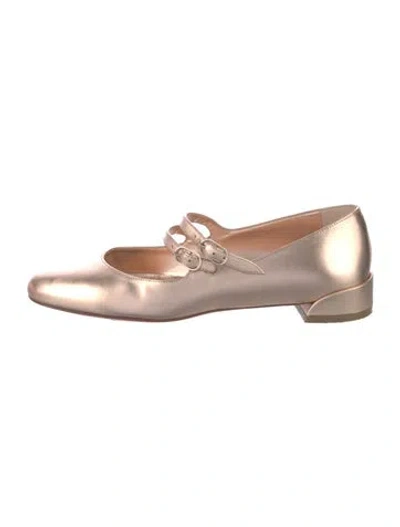 Pre-owned Christian Louboutin Satin Mary Jane Flats