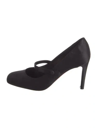 Pre-owned Christian Louboutin Satin Pumps In Black