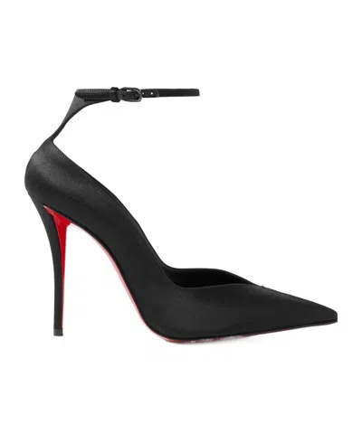 Christian Louboutin Erozee 100 Satin Pumps In Black