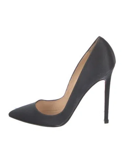 Pre-owned Christian Louboutin Satin Pumps In Blue