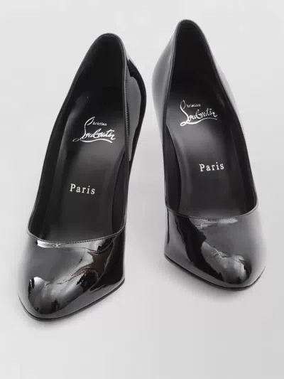Christian Louboutin Sculptural Patent Leather Almond Toe Pumps In Black