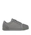 Christian Louboutin Mens Seavaste 2 Orlato Studded Suede Low-top Trainers Smoke Grey In Grey