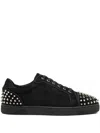 Christian Louboutin Seavaste 2 Leather Sneakers Eyelet Studs In Black