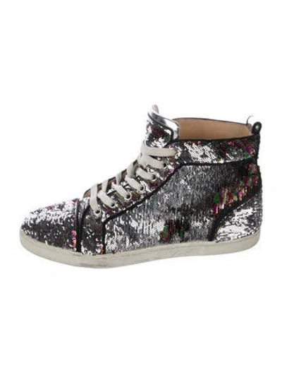 Pre-owned Christian Louboutin Sequins Sequin Embellishments Sneakers
