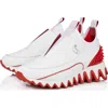 Christian Louboutin Sharkyloub Spikes Slip-on Sneaker In White/loubi