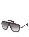Christian Louboutin Shield Sunglasses, 130mm In Black