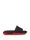 CHRISTIAN LOUBOUTIN TAKE IT EASY SLIDES IN BLACK RUBBER