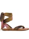 Christian Louboutin Nilo Du Desert Silk Sandals In Orange