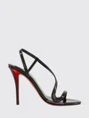 Christian Louboutin 100mm Pink Z Leather Slingback Heeled Sandals In Black