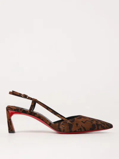 Christian Louboutin Shoes Woman Leather In Brown