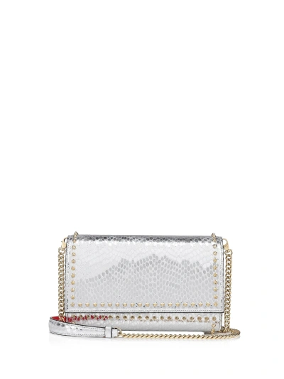 Christian Louboutin Shoulder Bag In Silver Gold