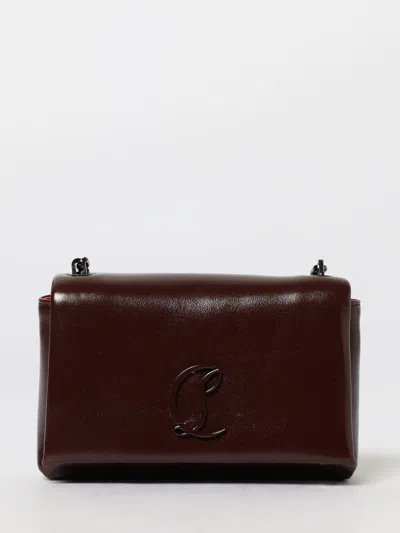 Christian Louboutin Shoulder Bag Woman Burgundy In Brown