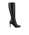Christian Louboutin Pumppie Botta Red Sole Leather Knee-high Boots In Black